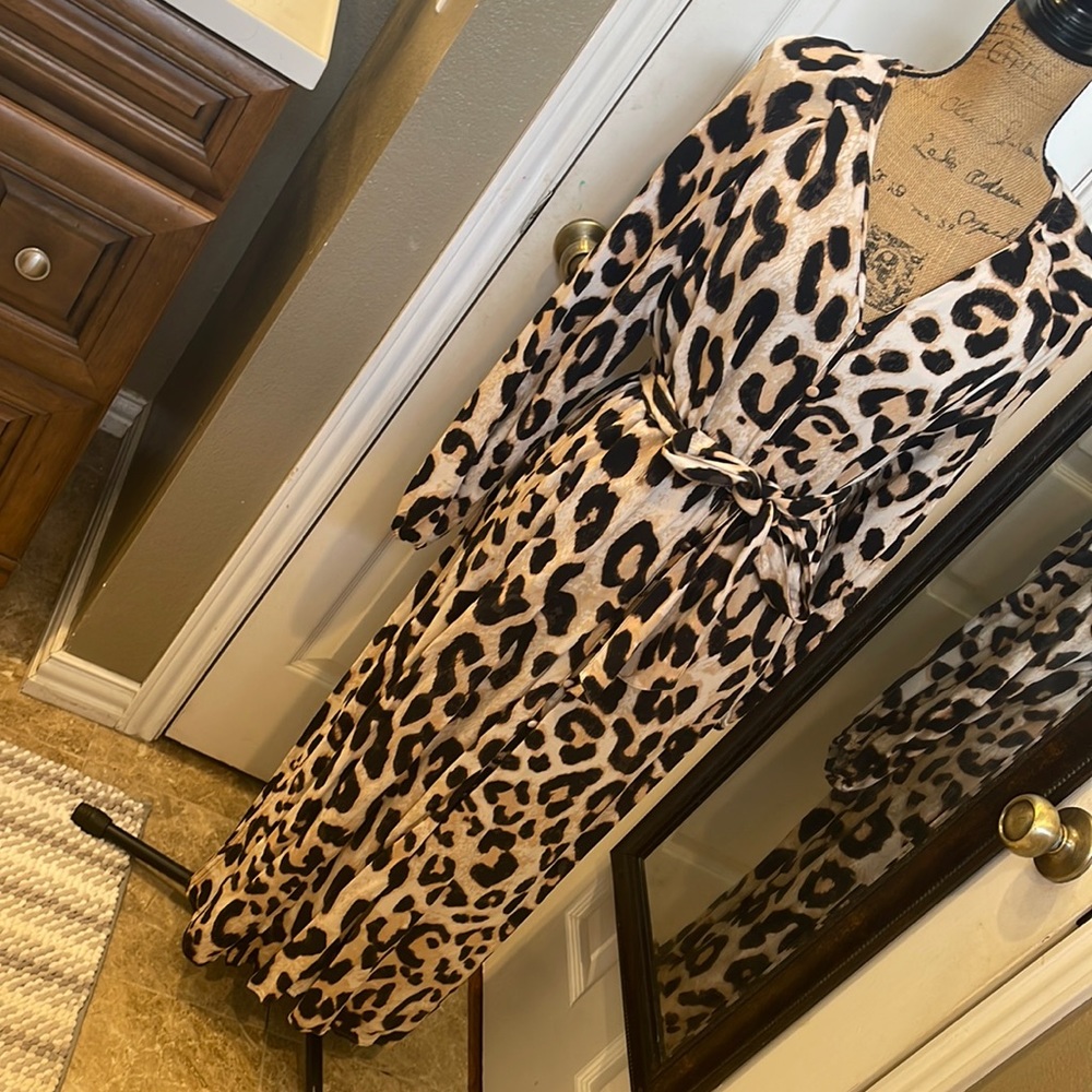 H&M Cheetah Print Dress M